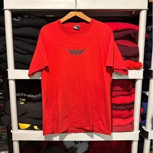 Vintage y2k Dragon Tribal Flame Mixology Jnco Style Red Mens Large Shirt